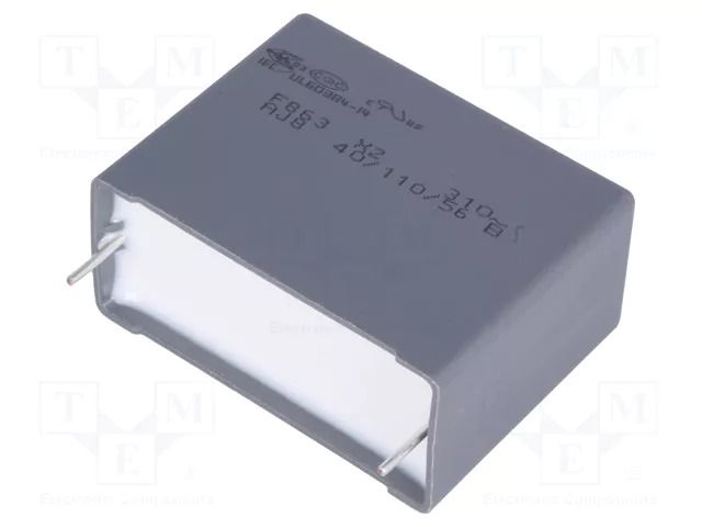 Capacitor: polypropylene; X2; F863; 4.7uF; 630VDC; 310VAC; THT; ±10% KEMET F863RL475K310Z