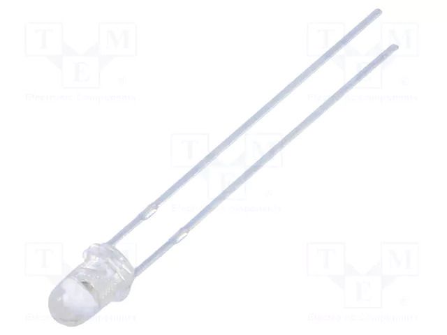 LED; blue; 3mm; 3500mcd; 30°; Front: convex; 2.8÷3.6VDC FORYARD FYL-3014UBC1A