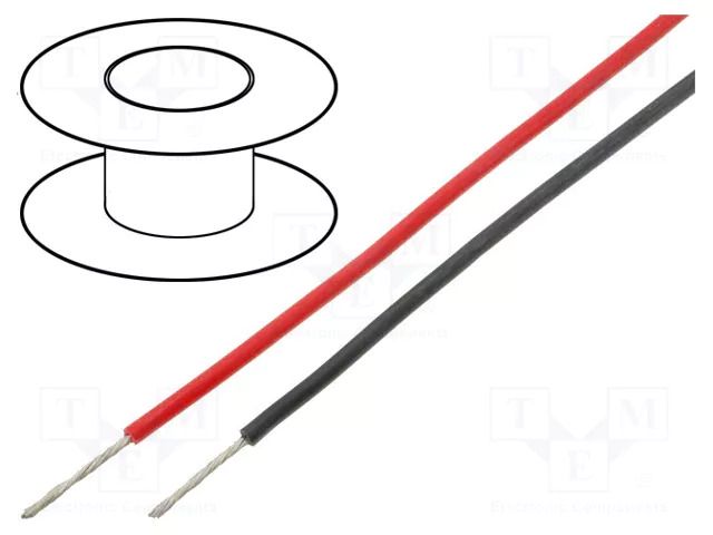 Wire; TLY; stranded; Cu; 0.22mm2; PVC; pink; 150V; 500m; Class: 5 TECHNOKABEL TLY-0.22-PK