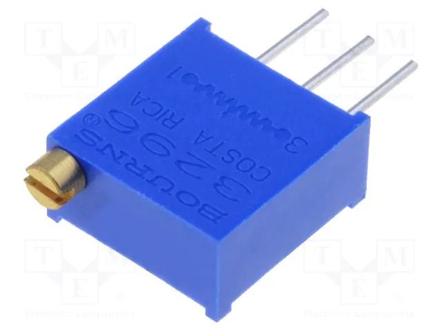 Potentiometer: mounting; multiturn; 100Ω; 500mW; THT; ±10%; linear BOURNS 3296W-1-101LF
