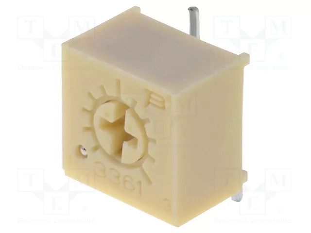 Potentiometer: mounting; single turn,horizontal; 100kΩ; 500mW BOURNS 3361P-1-104GLF