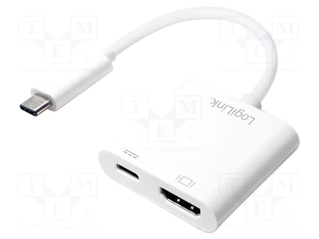 Adapter; USB 3.0; HDMI socket,USB C socket,USB C plug; 140mm LOGILINK UA0257