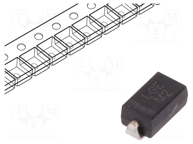 Diode: rectifying; SMD; 100V; 1A; SMAJ; Ufmax: 1.1V; Ifsm: 30A LUGUANG ELECTRONIC M2-LGE