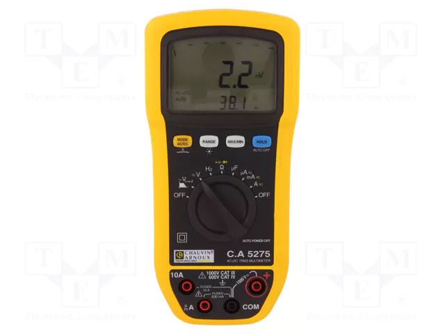 Digital multimeter; LCD; (6000); Bargraph: 61segm; 5x/s; True RMS CHAUVIN ARNOUX CA-5275