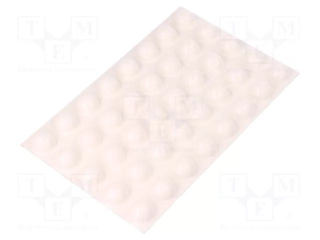 Self-adhesive foot; H: 7.9mm; white; polyurethane; Dim: 16x16mm 3M SJ5027/WH
