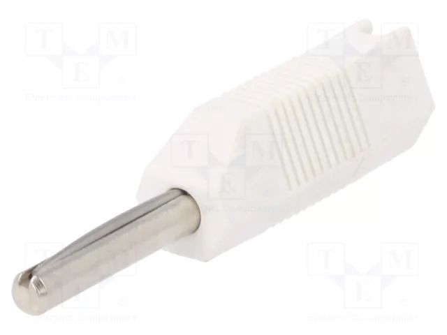 Connector: 4mm banana; plug; 16A; 50VDC; white; non-insulated DELTRON 553-0600