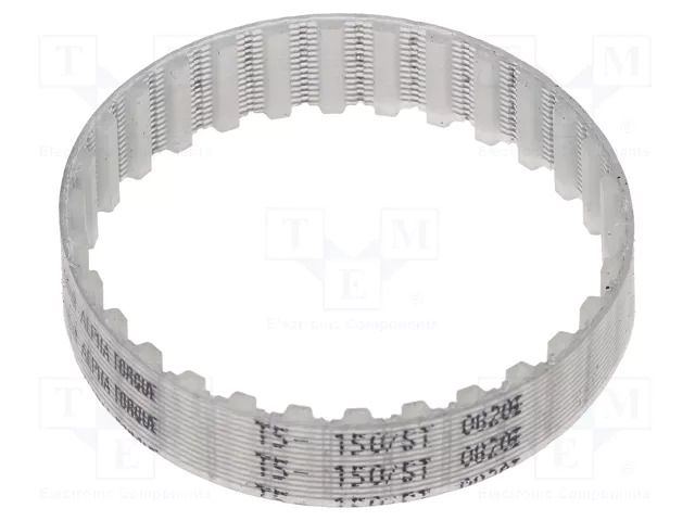 Timing belt; T5; W: 10mm; H: 2.2mm; Lw: 150mm; Tooth height: 1.2mm OPTIBELT T5-150-10-77ZA