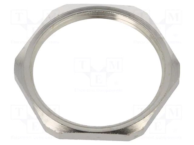 Nut; PG29; brass; 42mm; Thread: PG; Plating: nickel BM GROUP BM2702