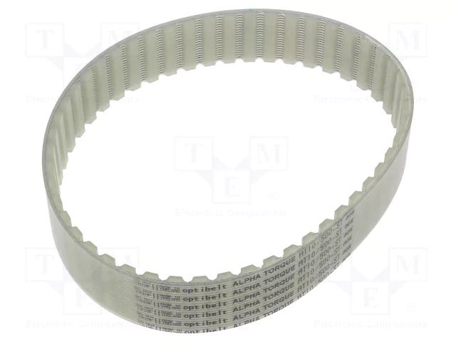 Timing belt; AT10; W: 32mm; H: 5mm; Lw: 500mm; Tooth height: 2.5mm OPTIBELT AT10-500-32-77ZA