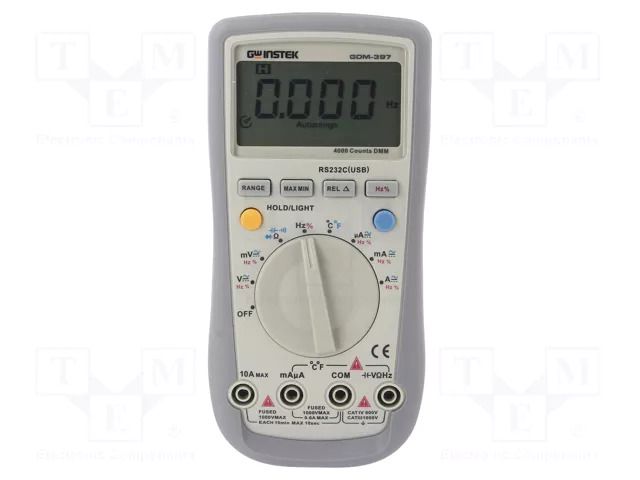 Digital multimeter; RS232; LCD; 3,75 digit; Bargraph: 41segm. GW INSTEK GDM-397