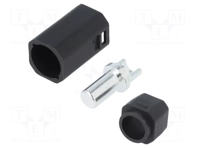 Connector: DC supply; plug; male; AS250; 90A; 500V; PIN: 1; straight AMASS AS250M-BLACK