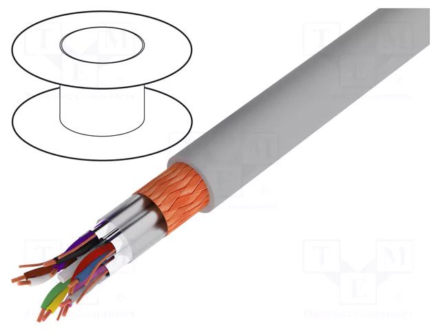 Wire; Li-2Y-CY-PIMF; 5x2x0.5mm2; PVC; grey; 250V; flame retardant LAPP LAPP-0034063