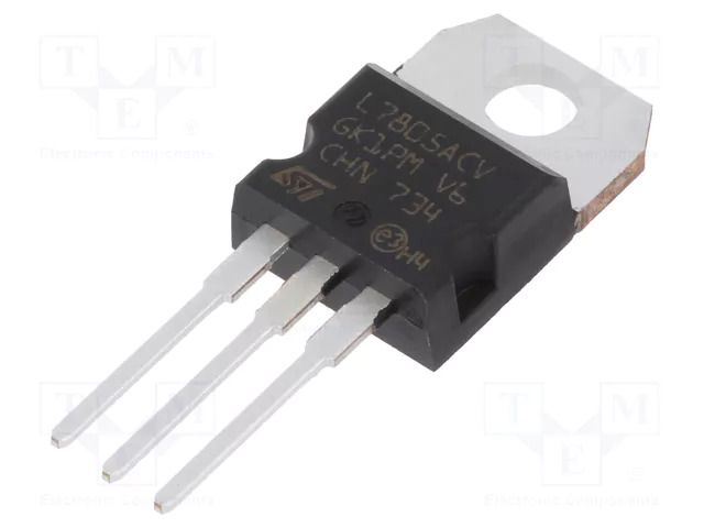 IC: voltage regulator; linear,fixed; 5V; 1.5A; TO220AB; THT; L78 STMicroelectronics L7805ACV-DG