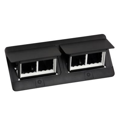 Recessed modular box 2x4 mod. Legrand 654005 (metal, black) L654005