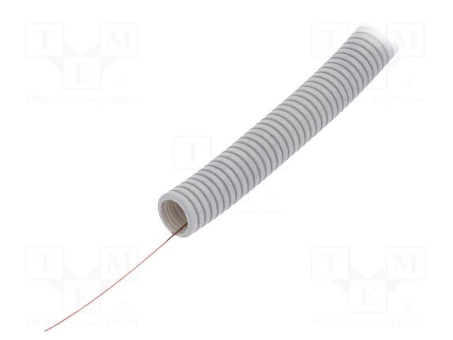 Protective tube; Size: 20; grey; L: 50m; with pilot wire; RKGL AKS ZIELONKA RKGL-20P-50M/GY