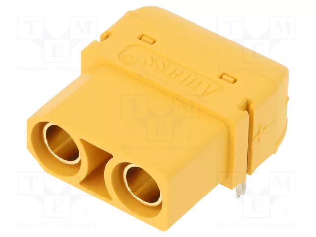Connector: DC supply; socket; female; XT90; 40A; 500V; PIN: 2; THT AMASS XT90PW-F
