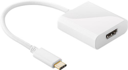 USB-C™ HDMI Adapter, White, white, 0.2 m - USB-C™ male > HDMI™ female (Type A) 66259