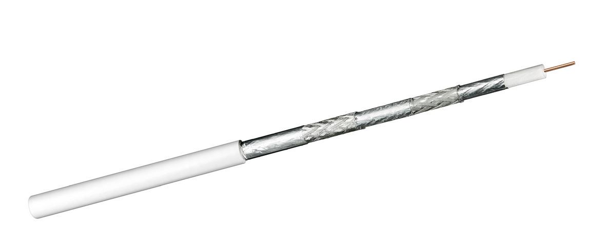 Koaksiālais kabelis Class A++ 8.1mm, vara 75 Om, 125dB, balts KH/KK125-81 4040849671562; 4051368671568