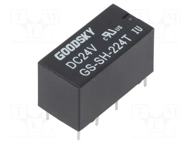 Relay: electromagnetic; DPDT; Ucoil: 24VDC; 2A; 1A/120VAC; 2A/24VDC GOODSKY GS-SH-224T