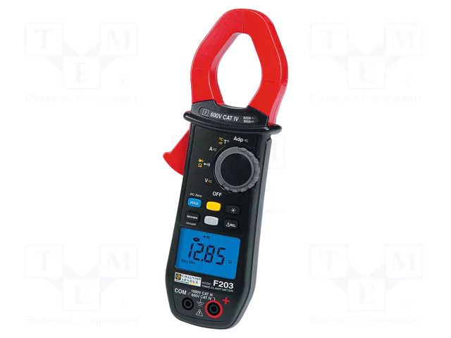 Meter: multifunction; digital,pincers type; Øcable: 34mm; LCD CHAUVIN ARNOUX CA-F203