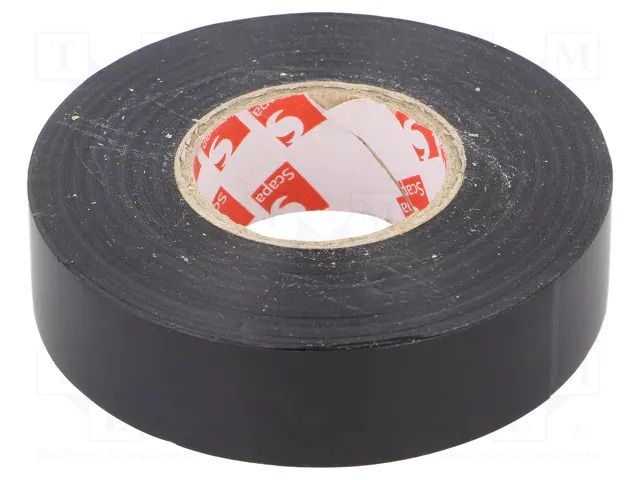 Tape: electrical insulating; W: 19mm; L: 20m; Thk: 0.18mm; black SCAPA SCAPA-2705-19-20B