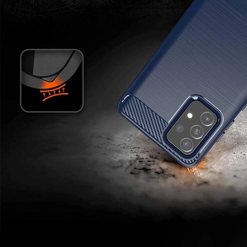 Carbon Case Flexible Cover TPU Case for Samsung Galaxy A72 4G blue, Hurtel 9111201929968 9111201929968