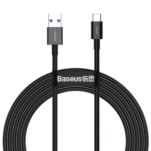 Baseus Superior USB Cable - USB Type C 66 W (11 V / 6 A) Huawei SuperCharge SCP 2 m black (CATYS-A01), Baseus 6953156205512 6953156205512