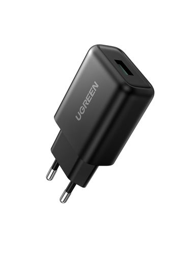 Sienas ātrais lādētājs 18 W USB-A QC3.0, melns UGREEN/70273 6957303872732