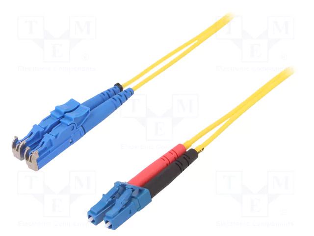 Fiber patch cord; E2/UPC,LC/UPC; 10m; 9/125um; yellow; Out: LC/UPC FIBRAIN FIBRAIN-PATCH-036