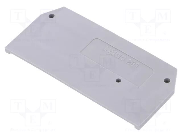 End piece; grey; 281 WAGO 281-328