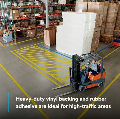 3M™ izturīga grīdas marķējuma lente 971, dzeltena, 50,8 mm x 32,9 m 7100249185