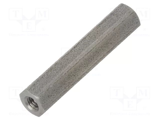 Screwed spacer sleeve; 25mm; Int.thread: M2,5; hexagonal DREMEC TFF-M2.5X25/DR142