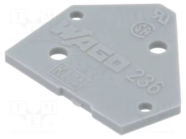 End piece; grey; 236 WAGO 236-100