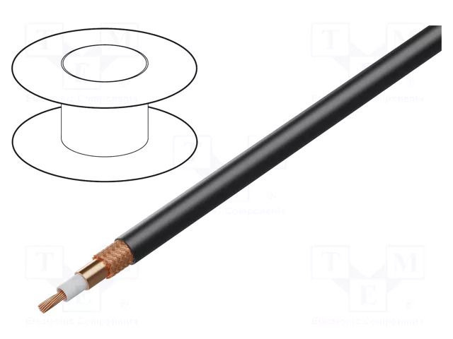 Wire: coaxial; stranded; Cu; LSZH; black; 10.3mm TASKER TAS-C538-LSZH