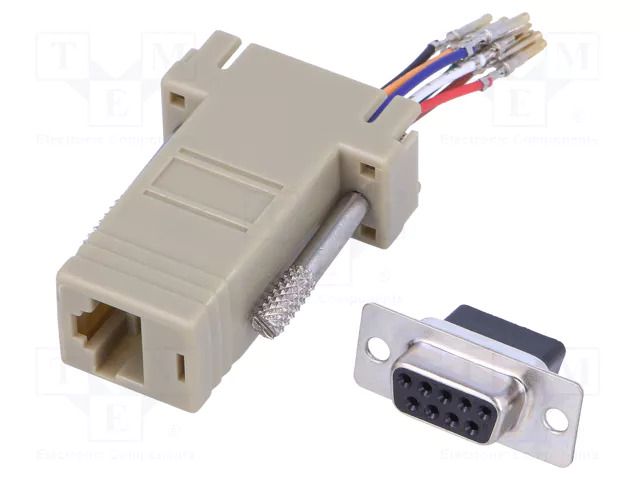 Transition: adapter; D-Sub 9pin female,RJ45 socket CONNFLY DS1055-09F8V0L