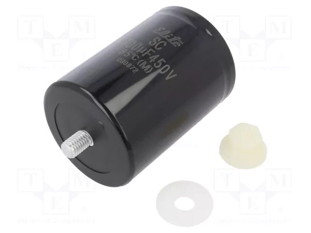 Capacitor: electrolytic; 3300uF; 450VDC; ±20%; M5; 2000h; -25÷85°C Elite SC2W332MLS76A5H2N