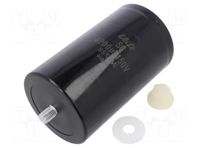 Capacitor: electrolytic; 8200uF; 450VDC; ±20%; M5; 2000h; -25÷85°C Elite SC2W822MLS90F0H2N