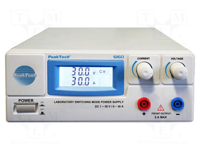 Power supply: laboratory; switching,single-channel,adjustable PEAKTECH PKT-P6160
