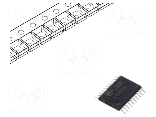 IC: digital; buffer,non-inverting,line driver; Ch: 8; CMOS; SMD ONSEMI 74LVX244MTCX