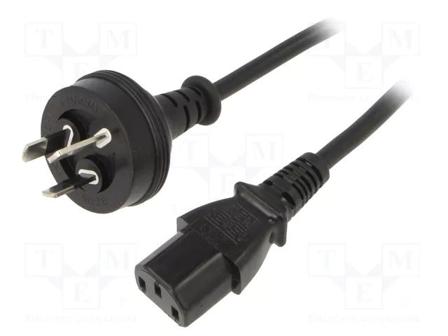 Cable; 3x0.75mm2; AS/NZS 3112 (I) plug,IEC C13 female; PVC; 1.8m SUNNY SUNNY-C13AU18