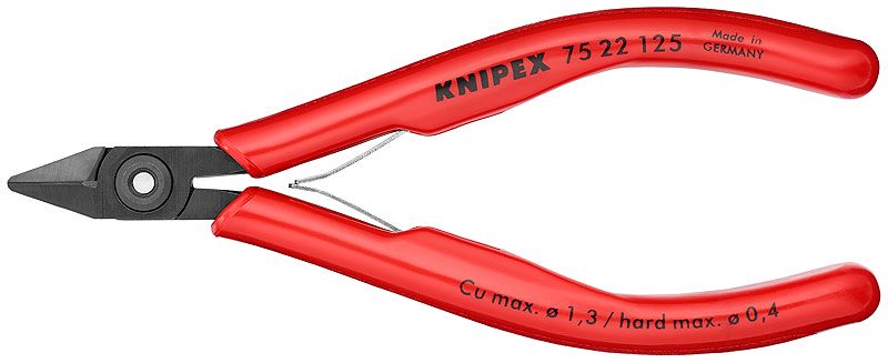 Knaibles 75 22 125 Cu max Ø1,3mm tēraudam max 0.3mm KNIPEX KNIP/7522125 4003773040538