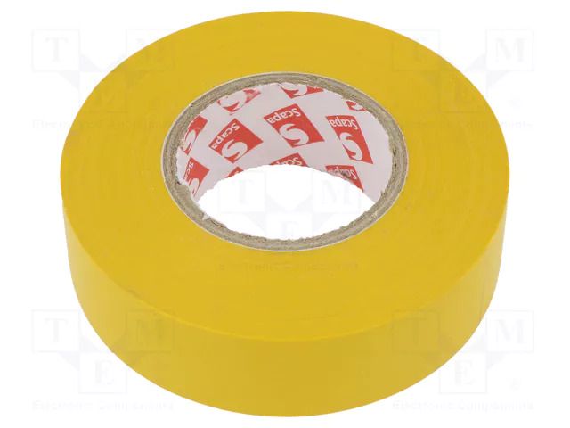 Tape: electrical insulating; W: 19mm; L: 25m; Thk: 0.13mm; yellow SCAPA SCAPA-2702-19Y