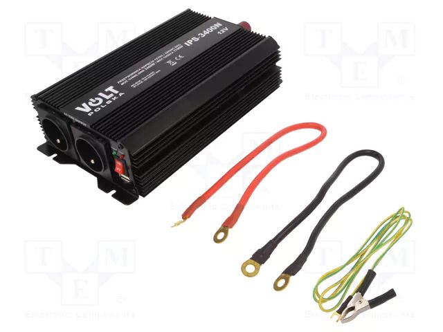 Converter: DC/AC; 1700W; Uout: 230VAC; 10.5÷15.5VDC; 280x162x70mm VOLT POLSKA IPS3400/12V-N