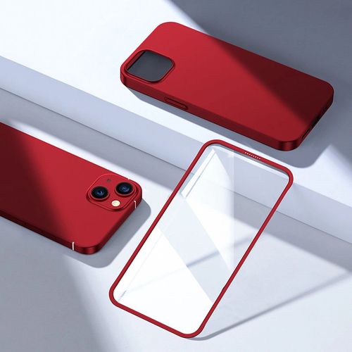 Joyroom 360 Full Case front and back cover for iPhone 13 + tempered glass screen protector red (JR-BP927 red), Joyroom 6941237161574 6941237161574