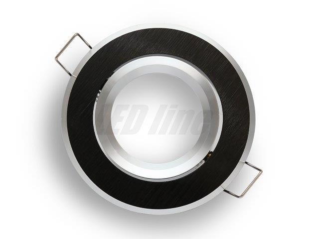 Iebūvējams LED line® downlight tipa alumīnija apaļš grozāms melns brushed 244902 5901583244902