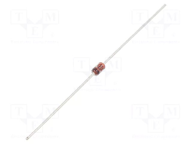 Diode: Zener; 1W; 4.7V; reel,tape; DO41; single diode; 10uA; 1N47xxA ONSEMI 1N4732ATR