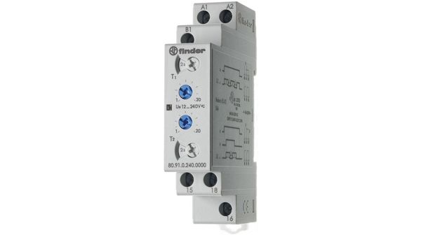 Universālais relejs SPDT; 250VAC / 16A, DIN, IP20 Finder 80.91.0.240.0000 8012823274447