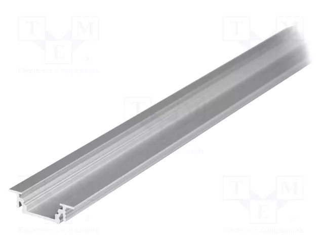 Profiles for LED modules; natural; L: 1m; GROOVE10; aluminium TOPMET TOP-GROOVE10/A-1M