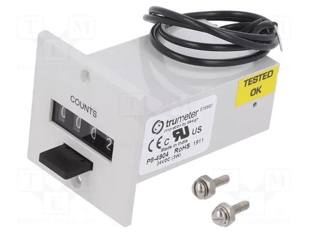 Counter: electromechanical; mechanical indicator; pulses; 9999 TRUMETER P8-4904