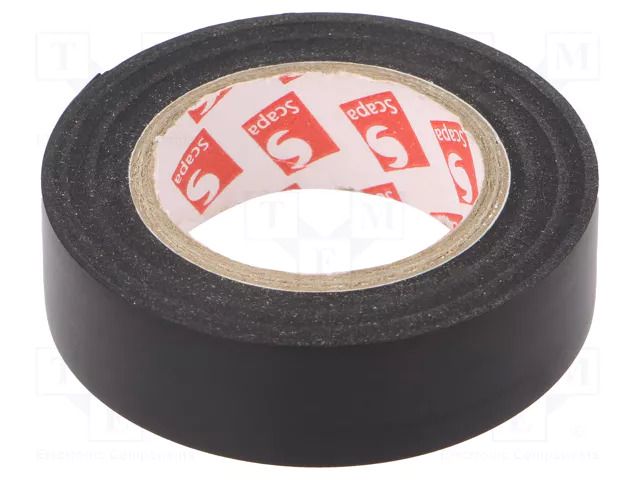 Tape: electrical insulating; W: 15mm; L: 10m; Thk: 0.15mm; black SCAPA SCAPA-6022-15/10BK